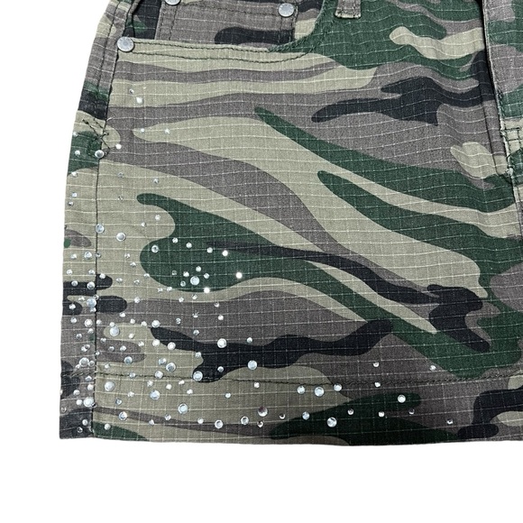 Vanilla Star NWT - Womens Camo Rhinestone Embellished Skirt Sz. 11 |31"W| - Picture 3 of 6